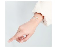 Gold Plated Amazonite Silver Bracelets BRS-389-GP